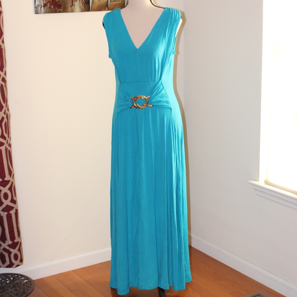 Liz Lange, sleeveless turquoise dress..... - Picture 2 of 12